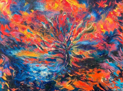 Tree of Realms YGD structured Oil Acryl